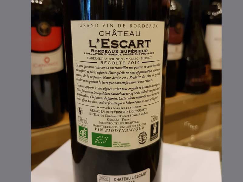 Rượu vang Chateau L'Escart 2 Rượu vang Chateau L'Escart