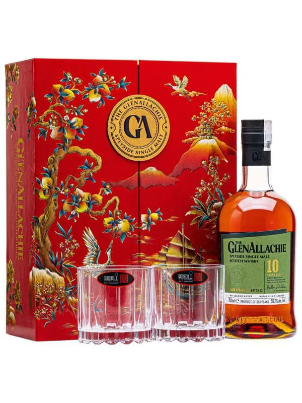 GlenAllachie 10 năm - Hộp quà 2 Ly Tết 2026