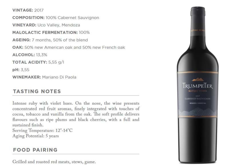 Rượu vang TrumpeTer Cabernet Sauvignon 2 Rượu vang TrumpeTer Cabernet Sauvignon