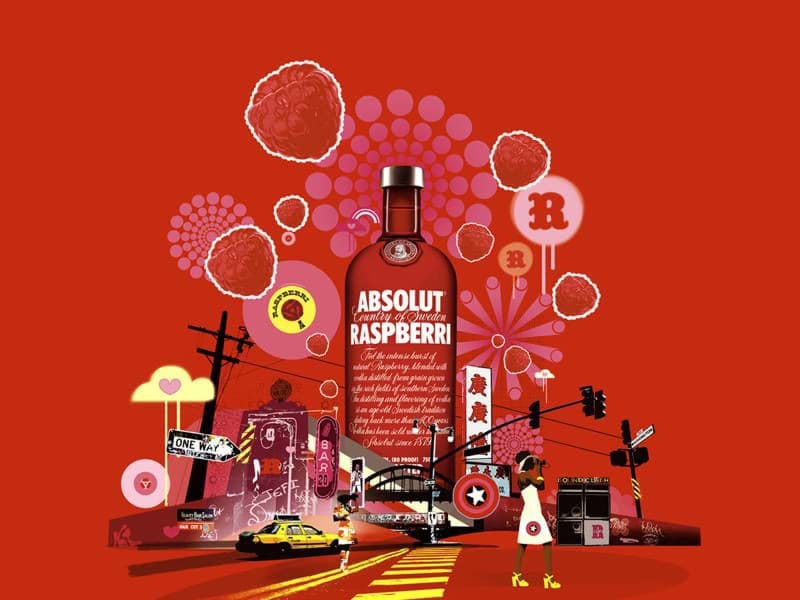 Rượu Vodka Absolut Raspberri (Dâu) 2 Rượu Vodka Absolut Raspberri (Dâu)